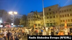 Протест пред Собранието против Договорот за името со Грција. 05.07.2018
