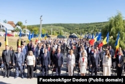 Membrii blocului electoral „Patriotic al socialiștilor, comuniștilor, Inima și Viitorul Moldovei” la evenimentul de lansare în campanie la Mănăstirea Căpriana, raionul Strășeni - 29 august 2025