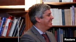 Mario Centeno, președintele Eurogroup, la o ceremonie la ambasada Portugaliei la Paris