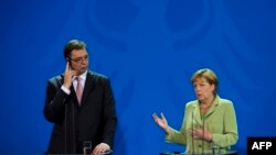 Aleksandar Vučić i Angela Merkel na konferenciji u Berlinu, ilustrativna fotografija