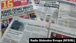 Naslovi u bosanskohercegovačkim novinama o ustavnim promjenama i trećem entitetu, 31. siječanj 2017.