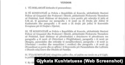 Konstatimi i gjykatës.