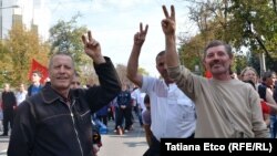 Moldovada sosialistlərin etirazı.