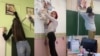 Скриншоты постов в TikTok, на которых российские школьники меняют портреты Путина на фотографии Навального