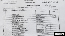 Список погибших в авиакатастрофе под Смоленском
