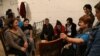 Nagorno-Karabakh - Residents of Stepanakert take cover in a bomb shelter, September 28, 2020.