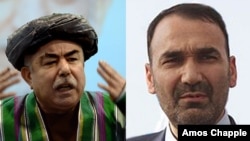 Abdul Rashid Dustom (right) and Atta Mohammad Noor were fierce rivals during the bloody Afghan civil war of 1992-96