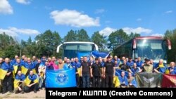 Общее фото после обмена пленніми между Украиной и РФ 14 августа 2025 года