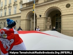 У Львові білоруси постійно проводять акції