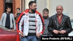 Граждане Сербии, обвиняемые в Черногории к причастности к попытке госпереворота. Подгорица, 8 марта 2017 года.