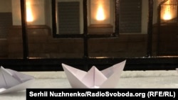 Акція під посольством Росії в Києві проти нападу російських силовиків на українські кораблі