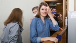 Вольга Севярынец у 2021 годзе на судзе над Паўлам у Магілёве