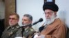 Iranian Supreme Leader Ali Khamenei speaking in a meeting with Iran's Army commanders on Wednesday, April 17, 2019.