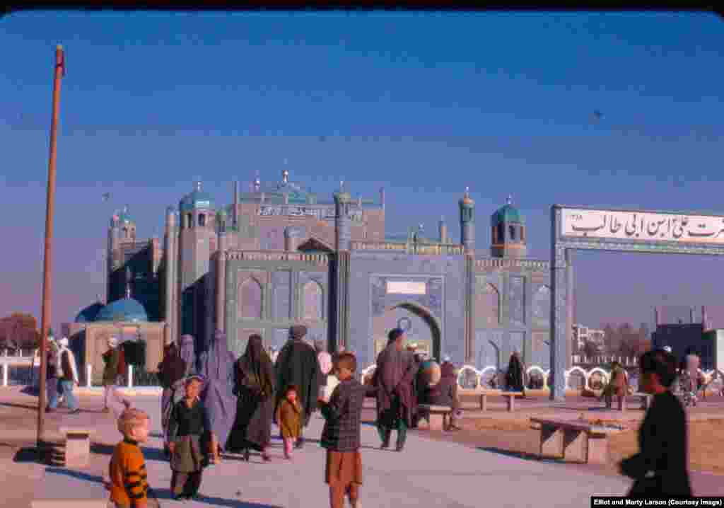 The Blue Mosque in Mazar-e Sharif.