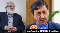 از سمت راست، پرویز فتاح و مرتضی بختیاری