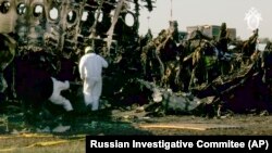 Последствия авиакатастрофы самолета в аэропорту «Шереметьево» в Москве 5 мая 2019 года