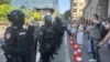 Полицаи и протестиращи в Белград, 4 юли 2025 г.