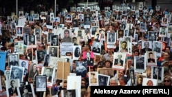 Марш в память героев-панфиловцев в Алма-Аты, 2015