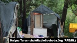 The makeshift Roma camp near Lviv was attacked just before midnight on June 23. 