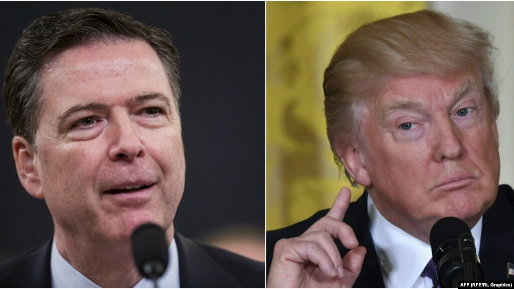Former FBI Director James Comey and U.S. President Donald Trump (composite file photo)