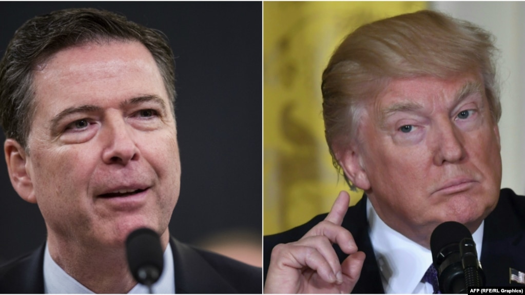 Former FBI Director James Comey and U.S. President Donald Trump (composite file photo)