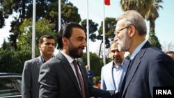 Ali larijani, parliament speaker met with raq's youngest-ever speaker of parliament Mohammed al-Halbusi