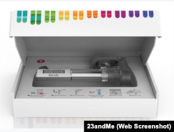 Спеціальний набір компанії 23andMe для збирання слини