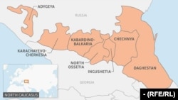  Карта на Северен Кавказ 