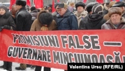 Protest antiguvernamental PCRM, Chișinău, aprilie 2012