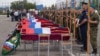 Похороны в Омске российских военнослужащих, убитых на фронте в Украине