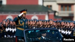 Defense Sergei Shogiu at the parade