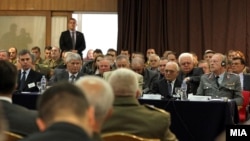 Петтата меѓународна конференција „Улогата на активниот состав и на резервата на вооружените сили во поддршката на нивните мисии и задачи во регионалната и глобалната безбедносна средина во 21 век“, што се одржа во Домот на АРМ во Скопје.