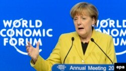 Angela Merkelin Davos İqtisadi Forumunda çıxışı