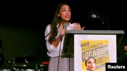 Cea mai tânără membră a noului Congres american: Alexandria Ocasio-Cortez din New York, 7 noiembrie 2018