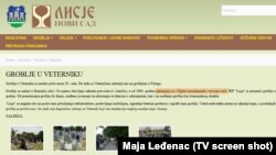 Tekst na internet stranici Javnog pogrebnog preduzeća u Novom Sadu