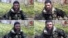 A combo photo of Chechen rebel leader Doku Umarov during his video statement claiming responsibility for the March 29 Moscow metro bombings