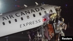 Air Canada авиакомпаниясынын жүргүнчү учагы аэропорттун өрт өчүрүүчү машинеси менен сүзүштү.