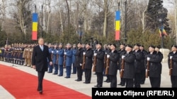 Ceremonia de final de mandat pentru Klaus Iohannis de la Palatul Cotroceni, 12 februarie 2024.
