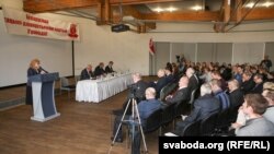 Ілюстрацыйнае фота. Зьезд БСДП «Грамада» ў Менску 13 сакавіка 2016 году