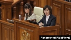 Premierul Maia Sandu în Parlament, 12 noiembrie 2019