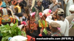 Kalash tribe celebrating spring with dance.