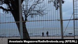 აზოვის ზღვის სანაპირო უკრაინის ქალაქ ბერდიანსკში