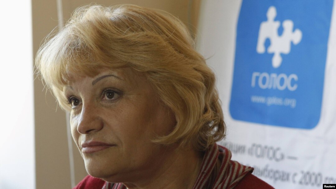 Liliya Shibanova, the director of the Russian election watchdog Golos (file photo)
