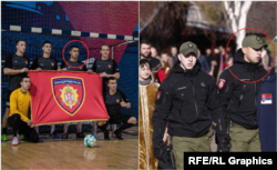 Žandarm Milutinović, (levo turnir u malom fudbalu u Zrenjaninu 2022, desno ceremonija za Bogojavljanje u Beogradu 2023.)