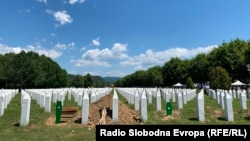 Prizor iz Memorijalnog centra Potočari, gdje će 11. jula biti ukopani posmrtni ostaci još deset žrtava genocida u Srebrenici, 10. jula 2026.