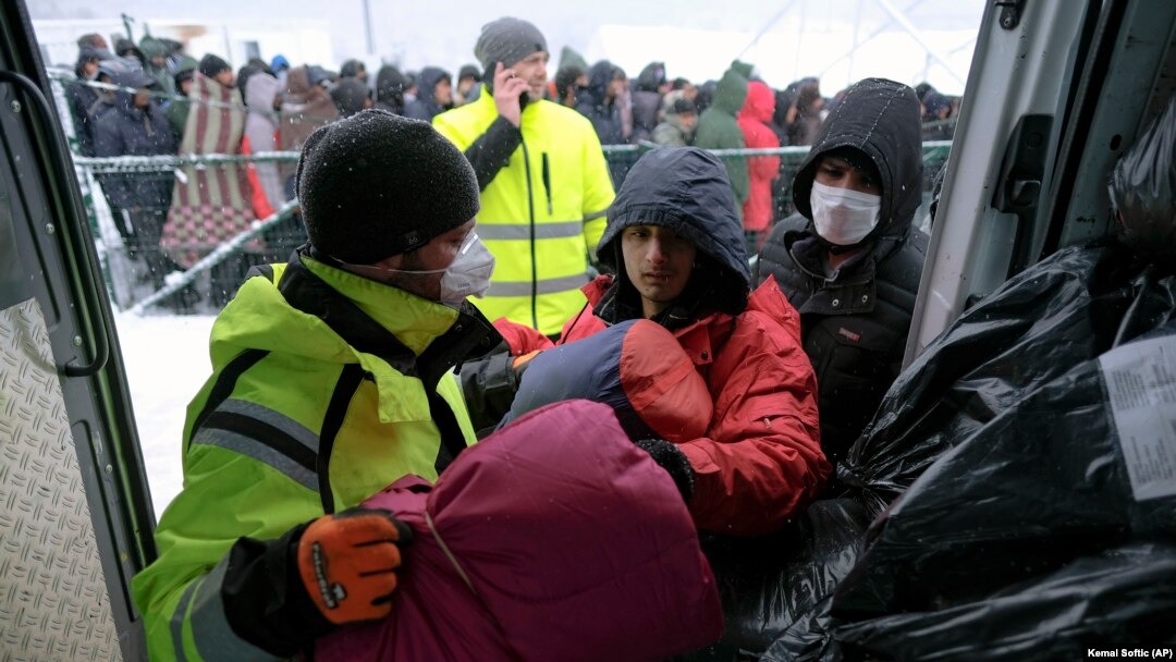 Migrantski kamp Lipa na severozapadu BIH (26.decembar)