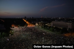 Під час демонстрації в Бухаресті, 10 серпня 2019 року