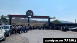 Armenia -Employees of the Ararat Cement Plant protest against its de facto closure, July 9, 2026.