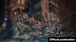 Обрушение дома в Шахане, Казахстан