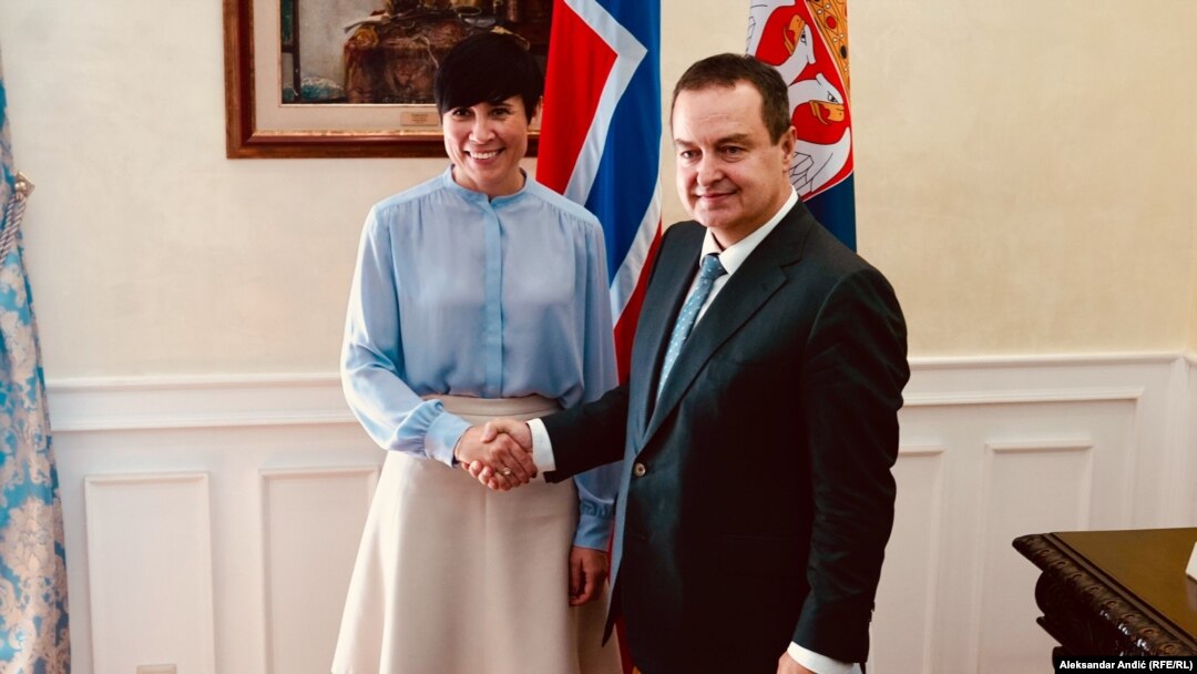 Ministar spoljnih poslova Srbije Ivica Dačić sa šeficom norveške diplomatije Inom Eriksen Soreide